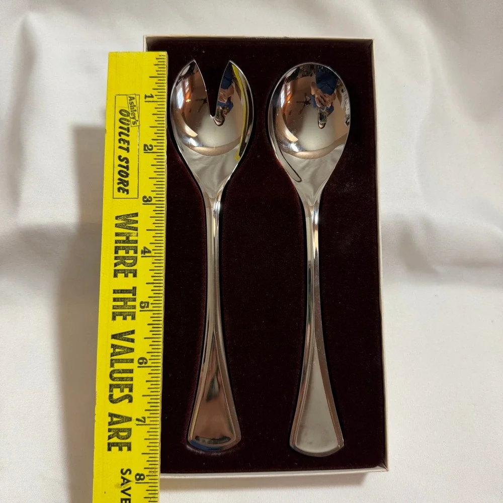 Vintage WMF Hanse Cromargan Salad Server Set 18/10 Stainless Steel Germany Box